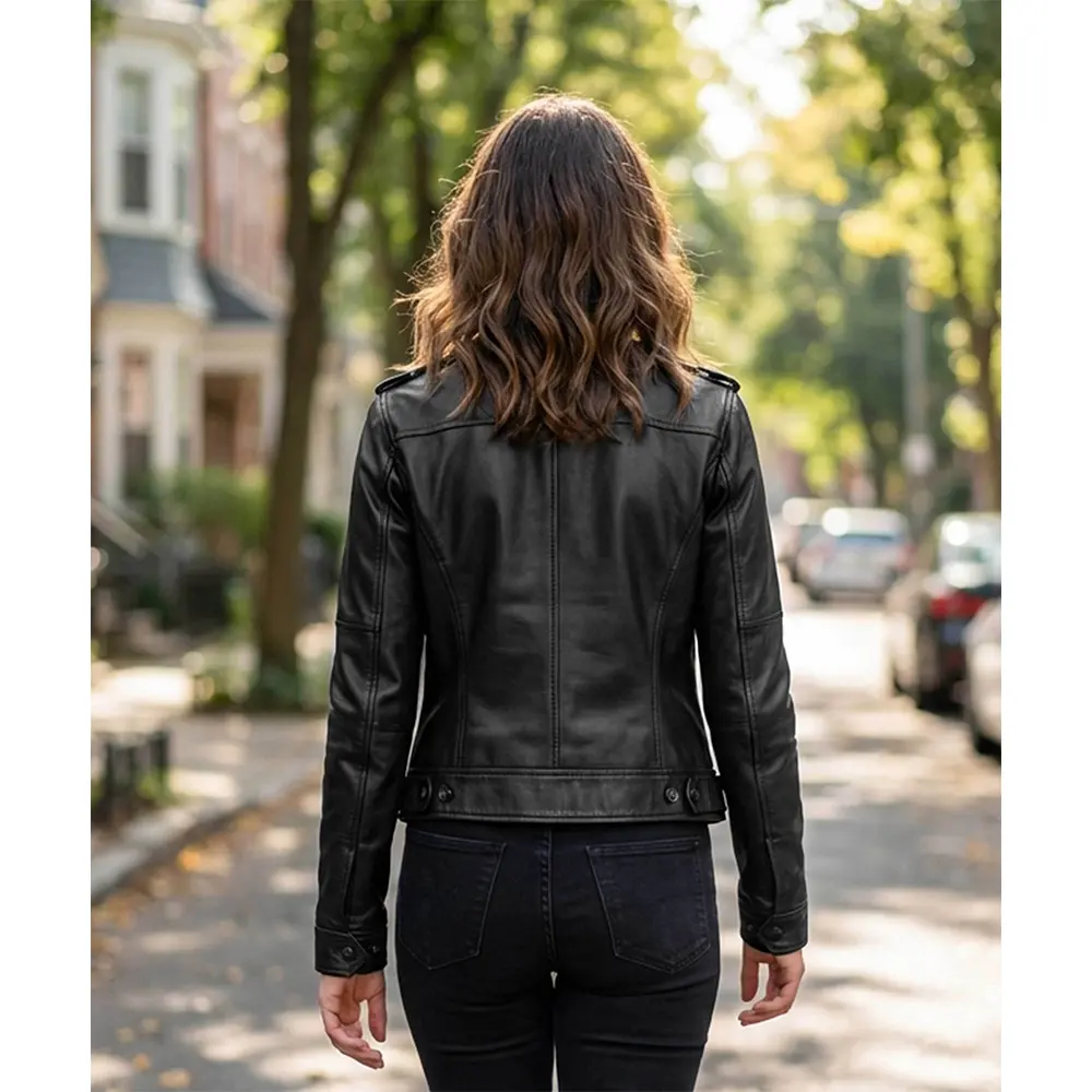 Cafe Racer Real Leather Jacket - Image 2