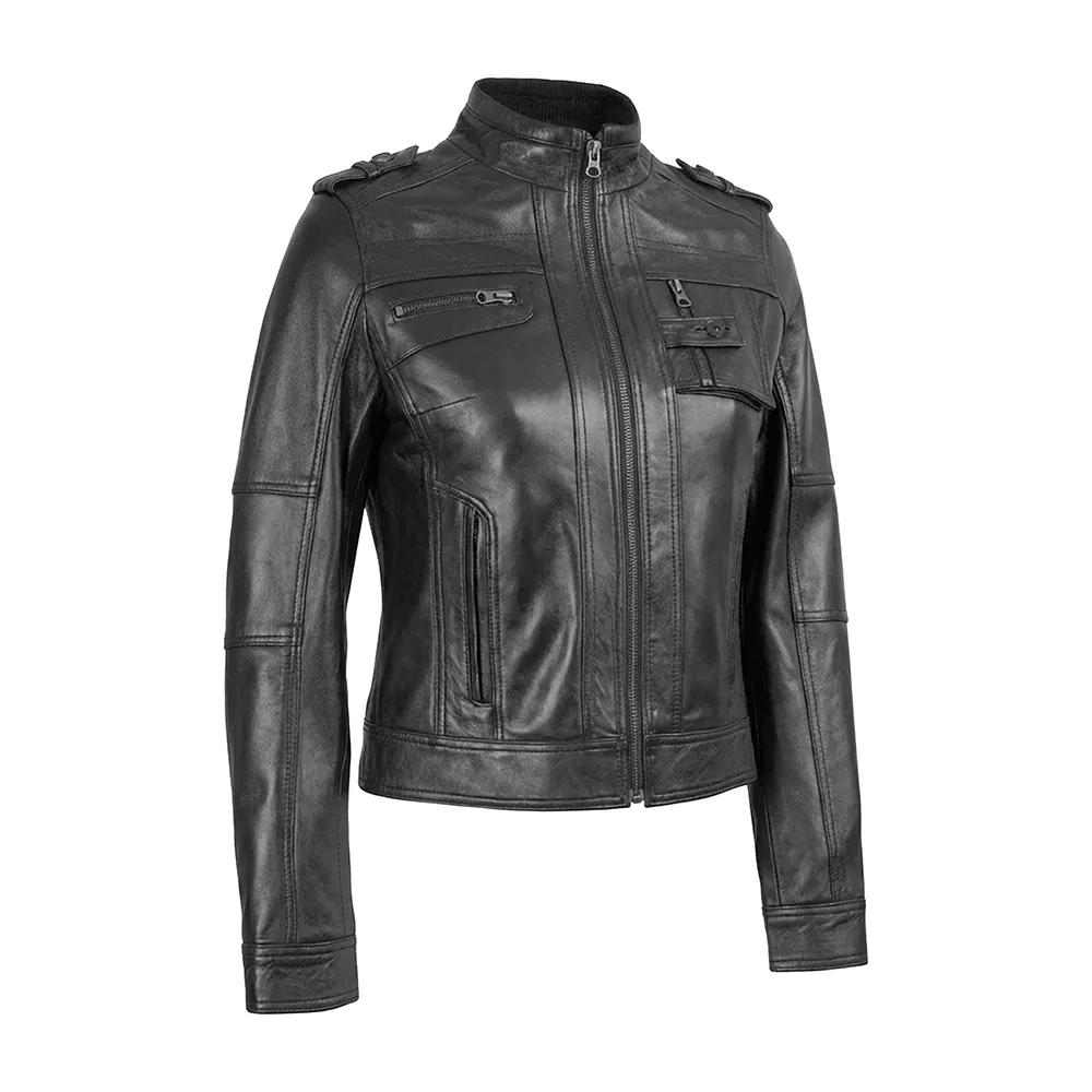 Cafe Racer Real Leather Jacket - Image 4
