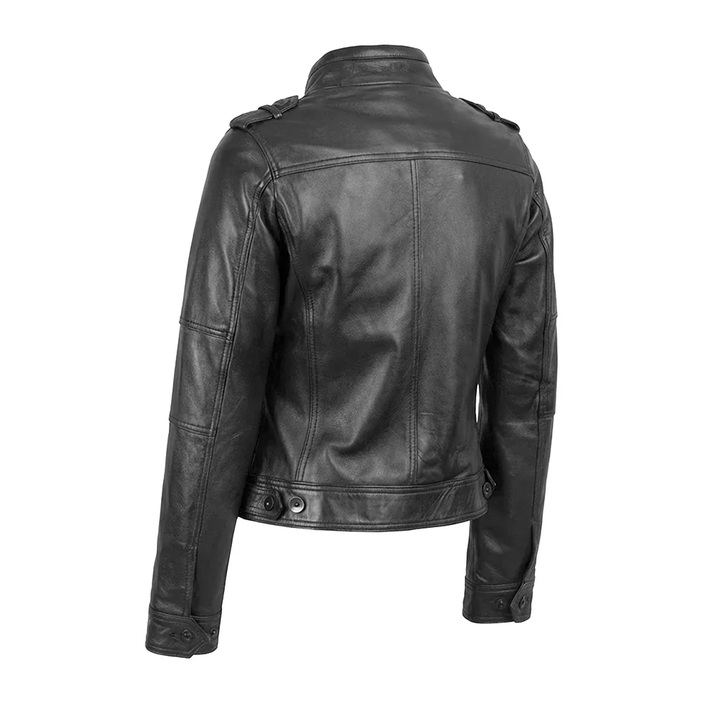 Cafe Racer Real Leather Jacket - Image 5
