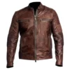 CR Vintage Brown Leather Jacket