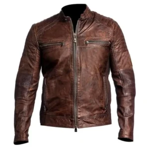 CR Vintage Brown Leather Jacket