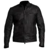 Cafe Racer Genuine Leather Black Jacket