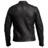 Cafe Racer Genuine Leather Black Jacket For Men