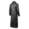 Men’s 3 4 Length Black Lambskin Leather Coat For Sale