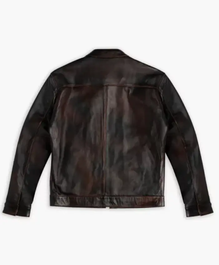 Roadster Black Coffee Leather Jacket - Image 3