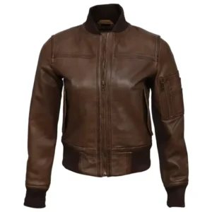 Women’s Brown Bomber Jacket