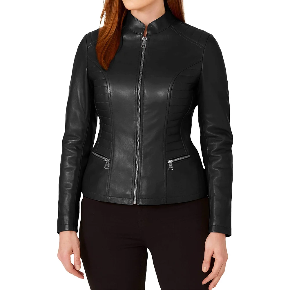 Women's Cafe Racer Leather Jacket